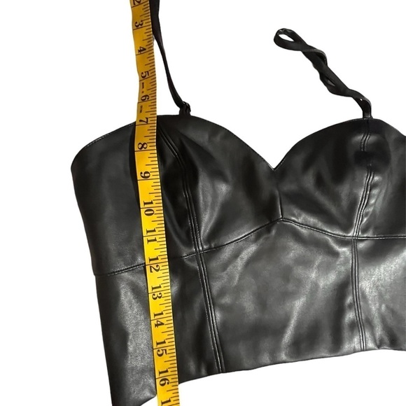 Forever 21 black bustier goth corset whimsigoth halter spaghetti strap. Large - Picture 5 of 12